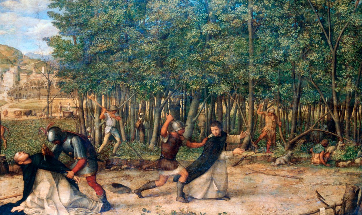 El Asesinato de San Pedro Mártir de Giovanni Bellini