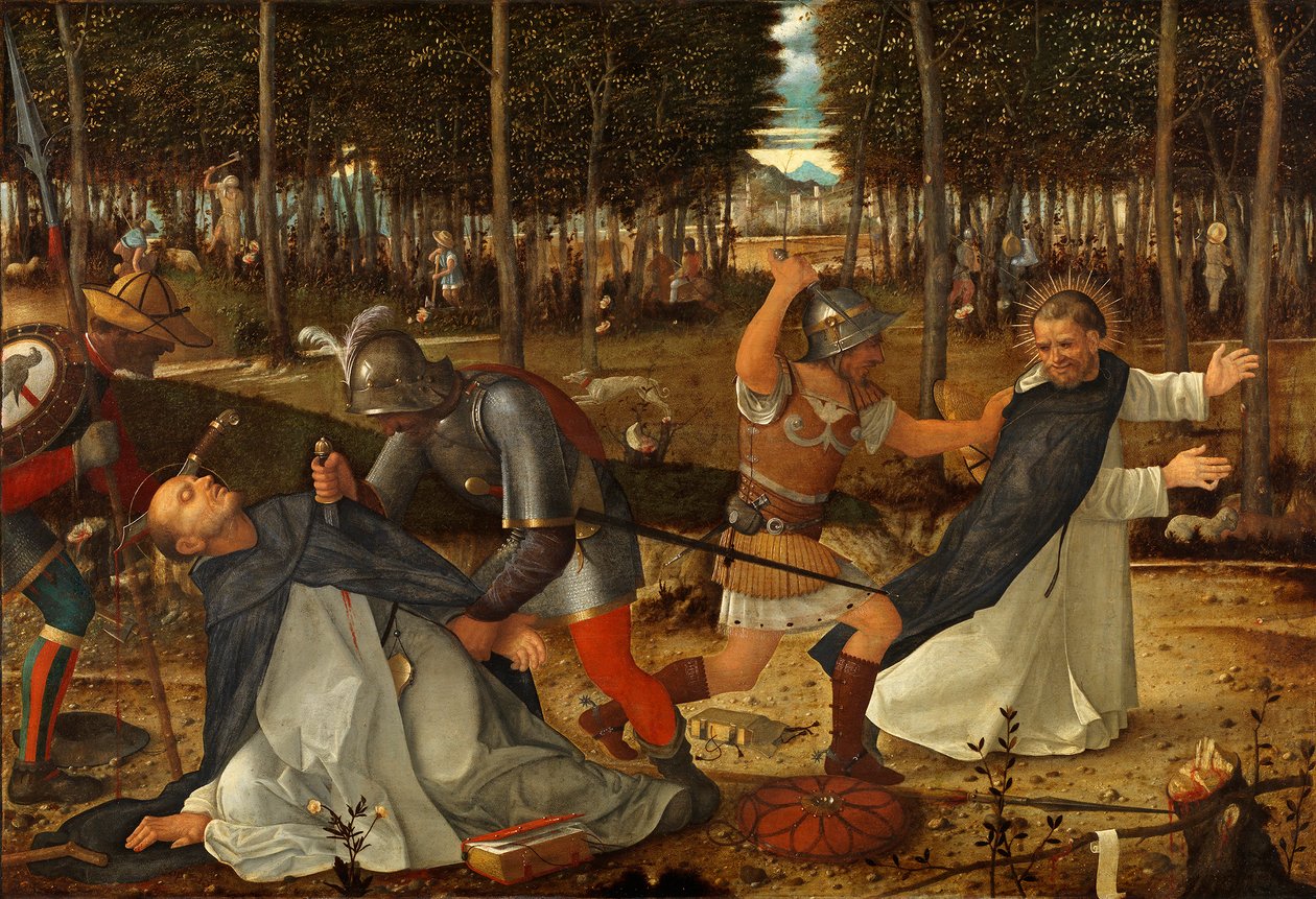 El asesinato de San Pedro Mártir, c.1509 de Giovanni Bellini