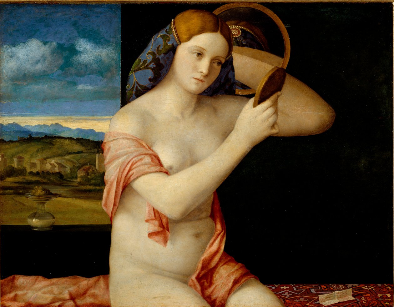 Joven Mujer en el Espejo de Giovanni Bellini