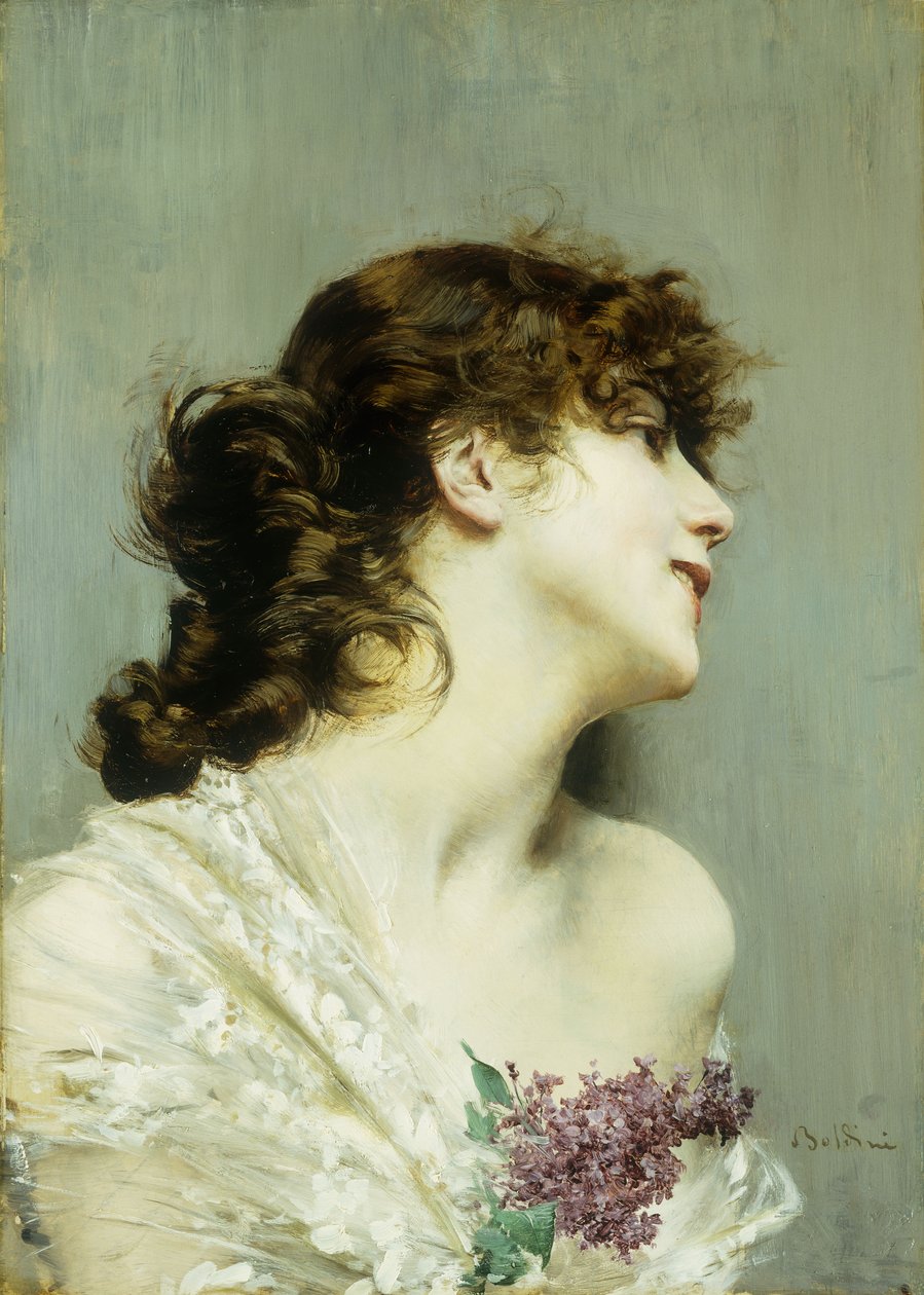 Perfil de una joven de Giovanni Boldini