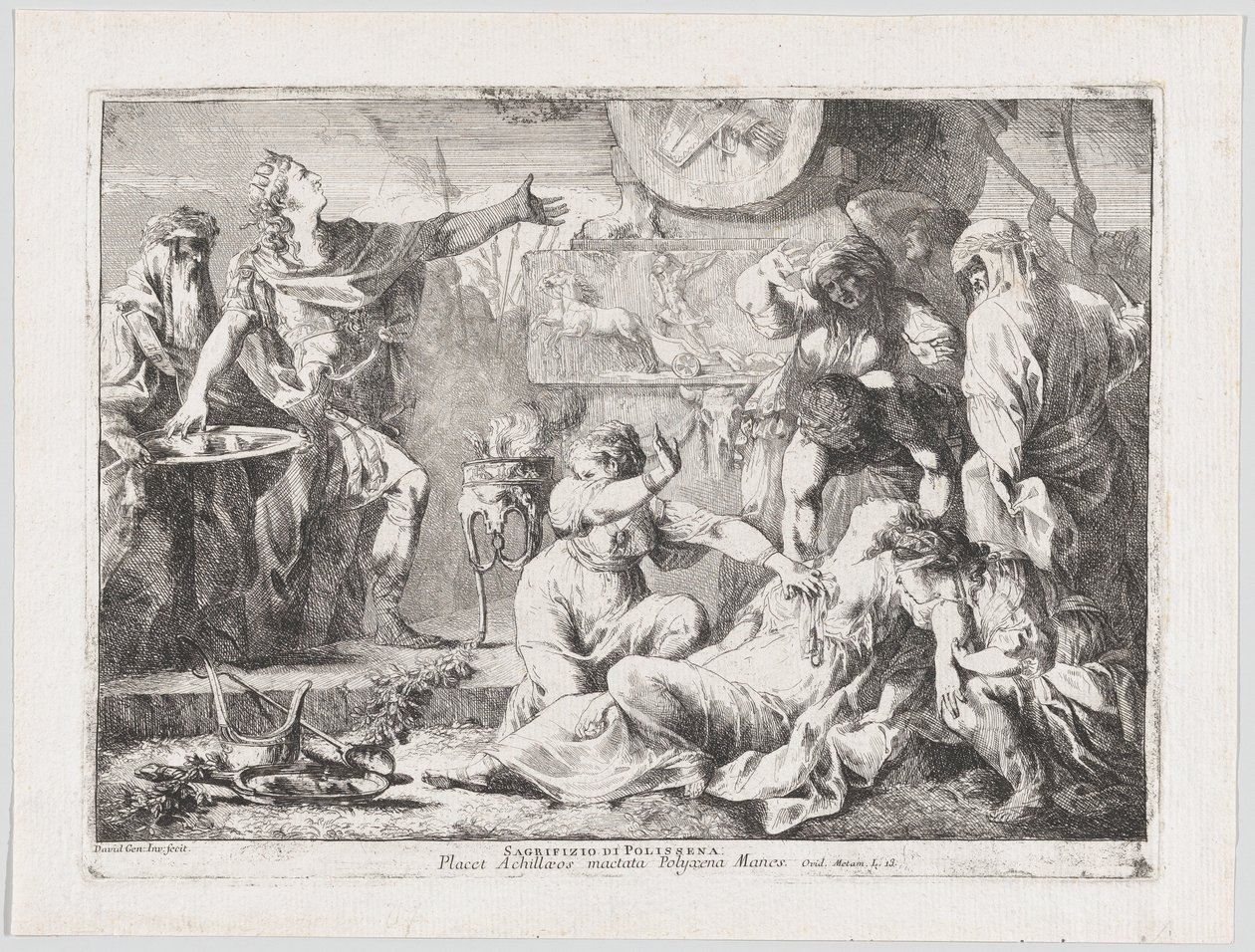 El sacrificio de Políxena, 1776 de Giovanni David