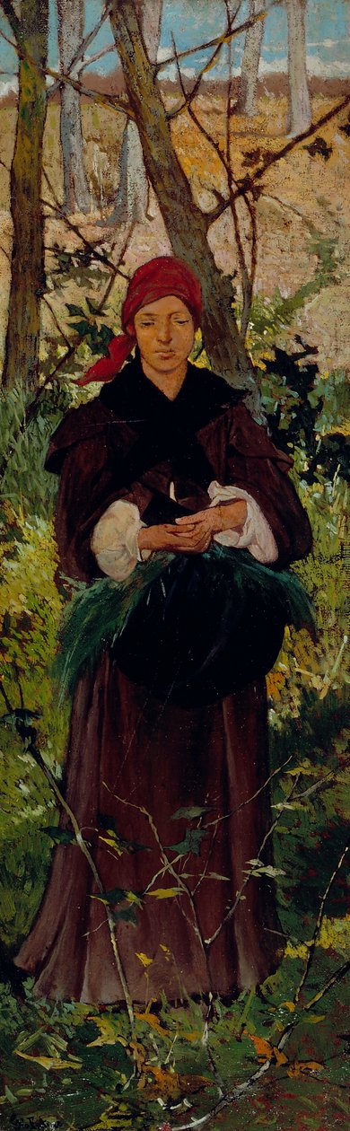 Mujer etrusca, c.1865 (óleo sobre tabla) de Giovanni Fattori
