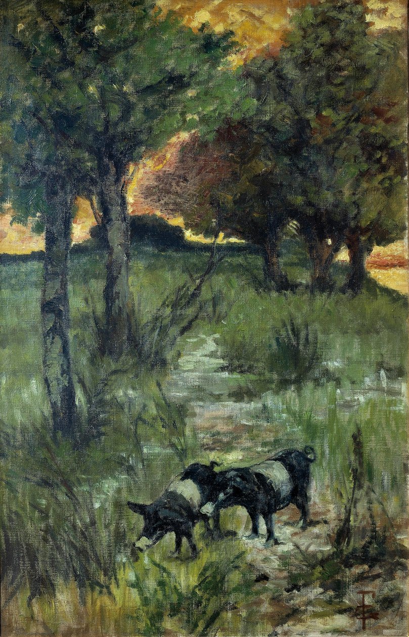 Florencia, Cerdos en Pastoreo de Giovanni Fattori