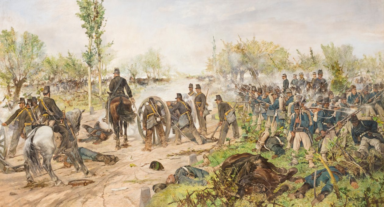 La batalla de Custoza de Giovanni Fattori