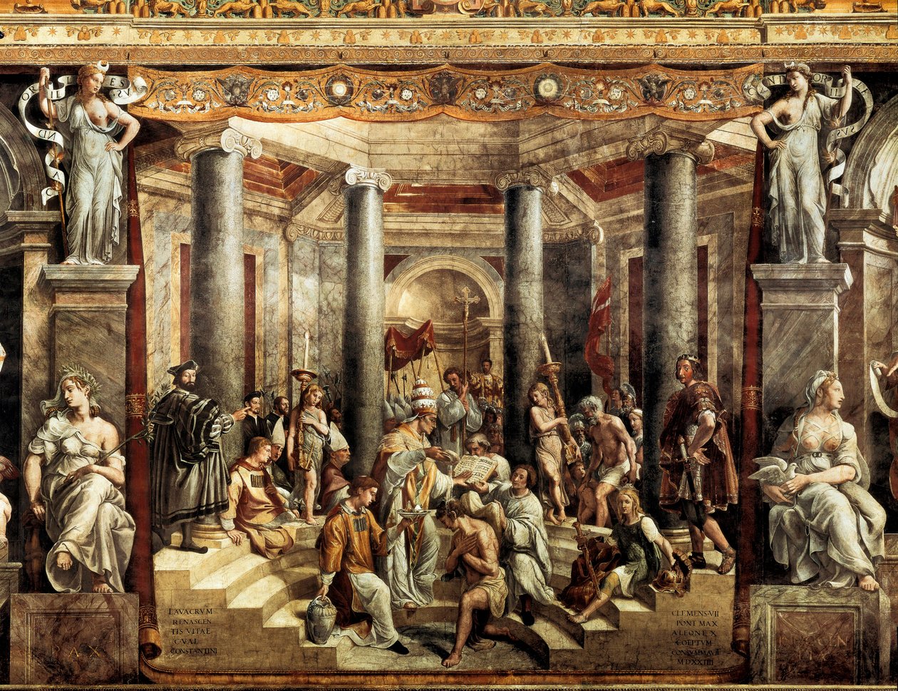 El bautismo de Constantino de Giovanni Francesco (c.1488 1528) Penni