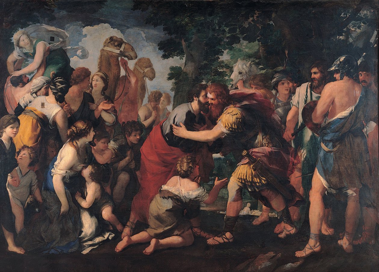 Encuentro entre Esaú y Jacob, 1636-1641 de Giovanni Maria Bottala