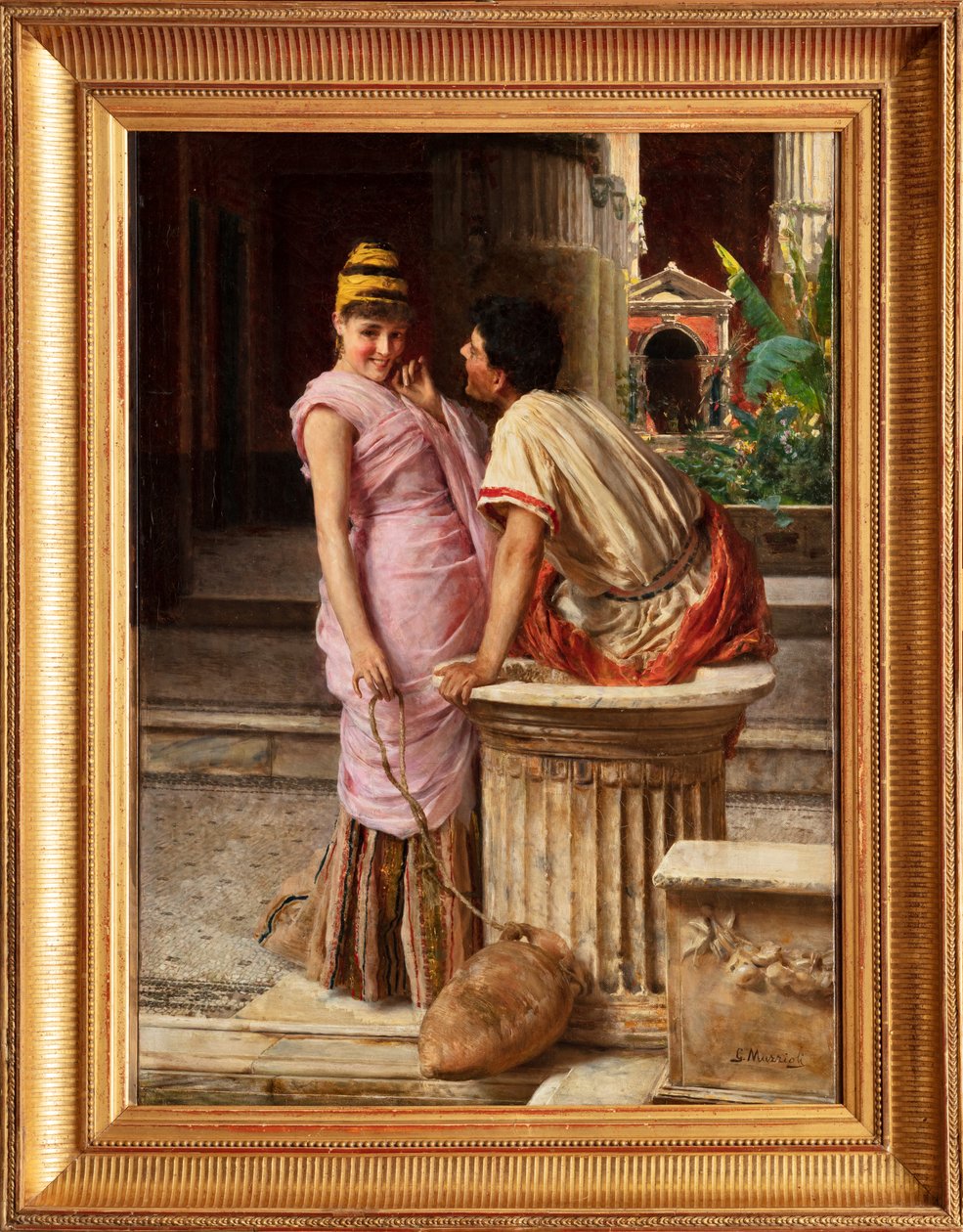 Escena de Pompeya (óleo sobre lienzo) de Giovanni Muzzioli