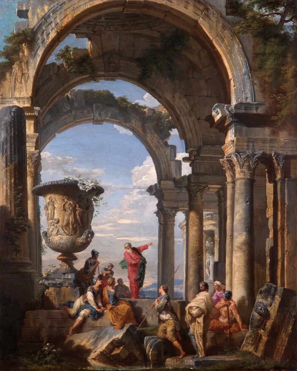 San Pablo predicando en Atenas, 1737 de Giovanni Paolo Panini