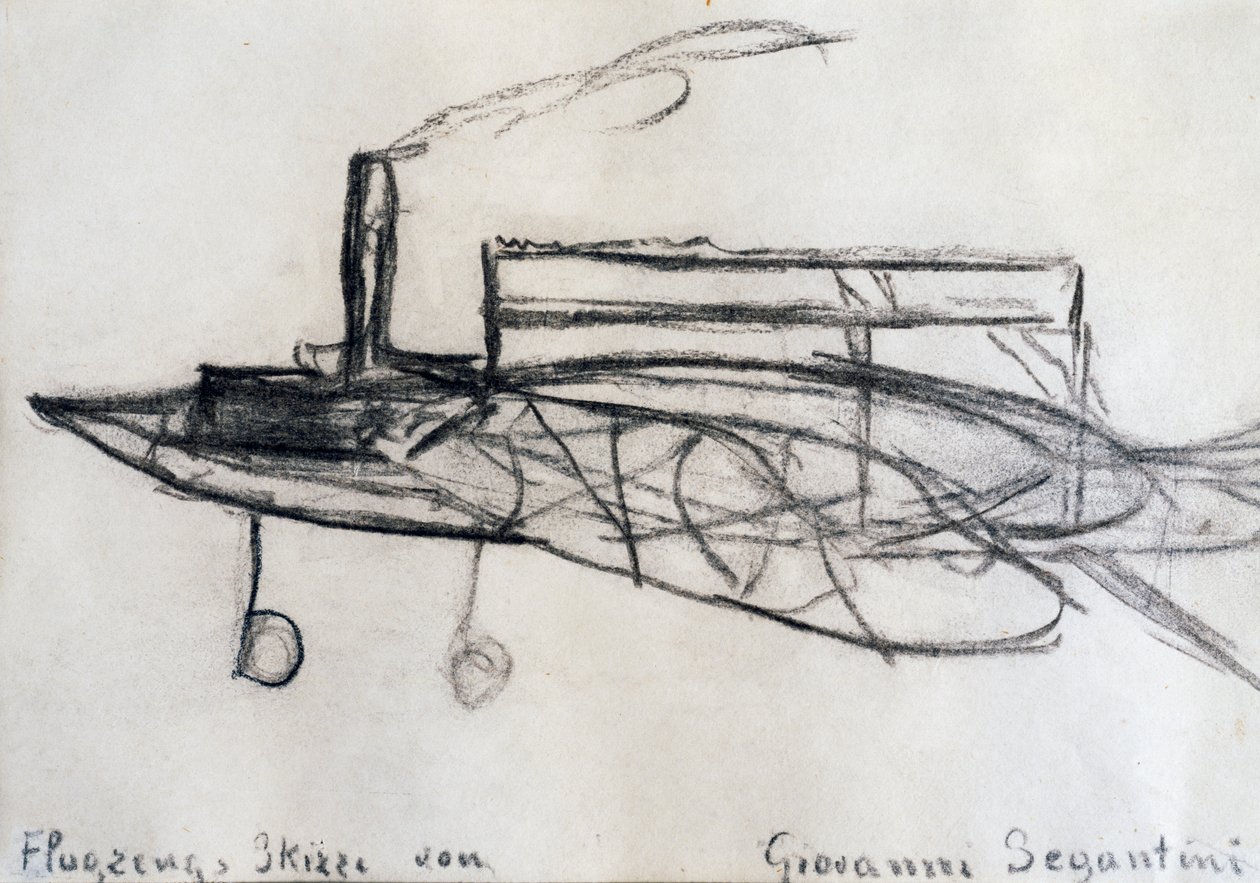 Boceto de avión de Giovanni Segantini