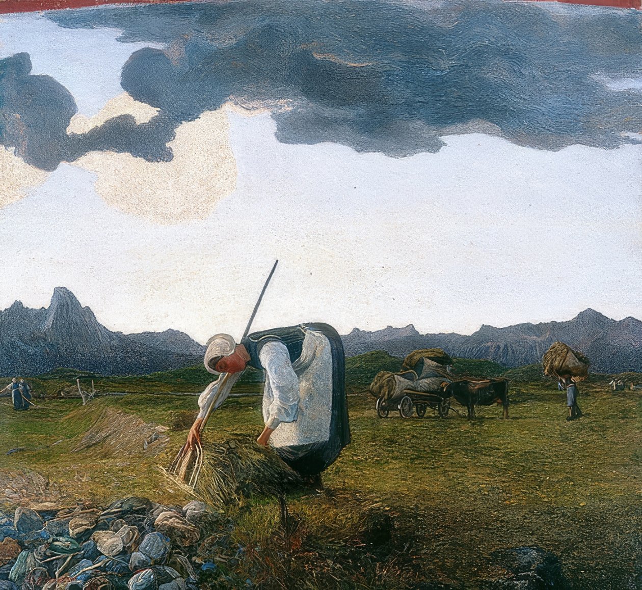 Cosecha de heno de Giovanni Segantini