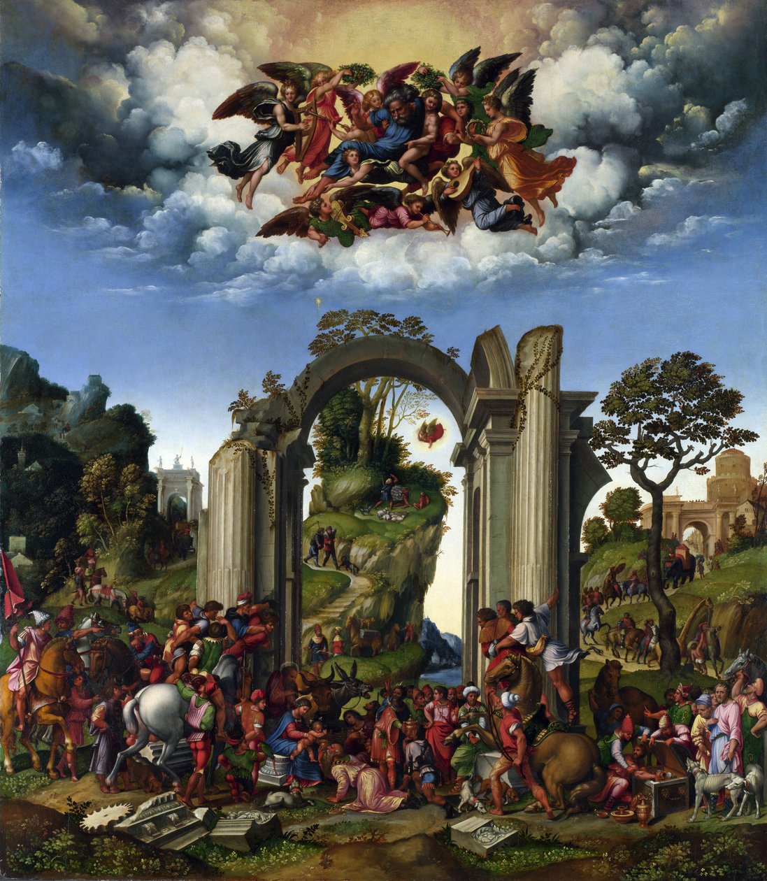 Adoración de los Magos de Girolamo da Treviso the Younger