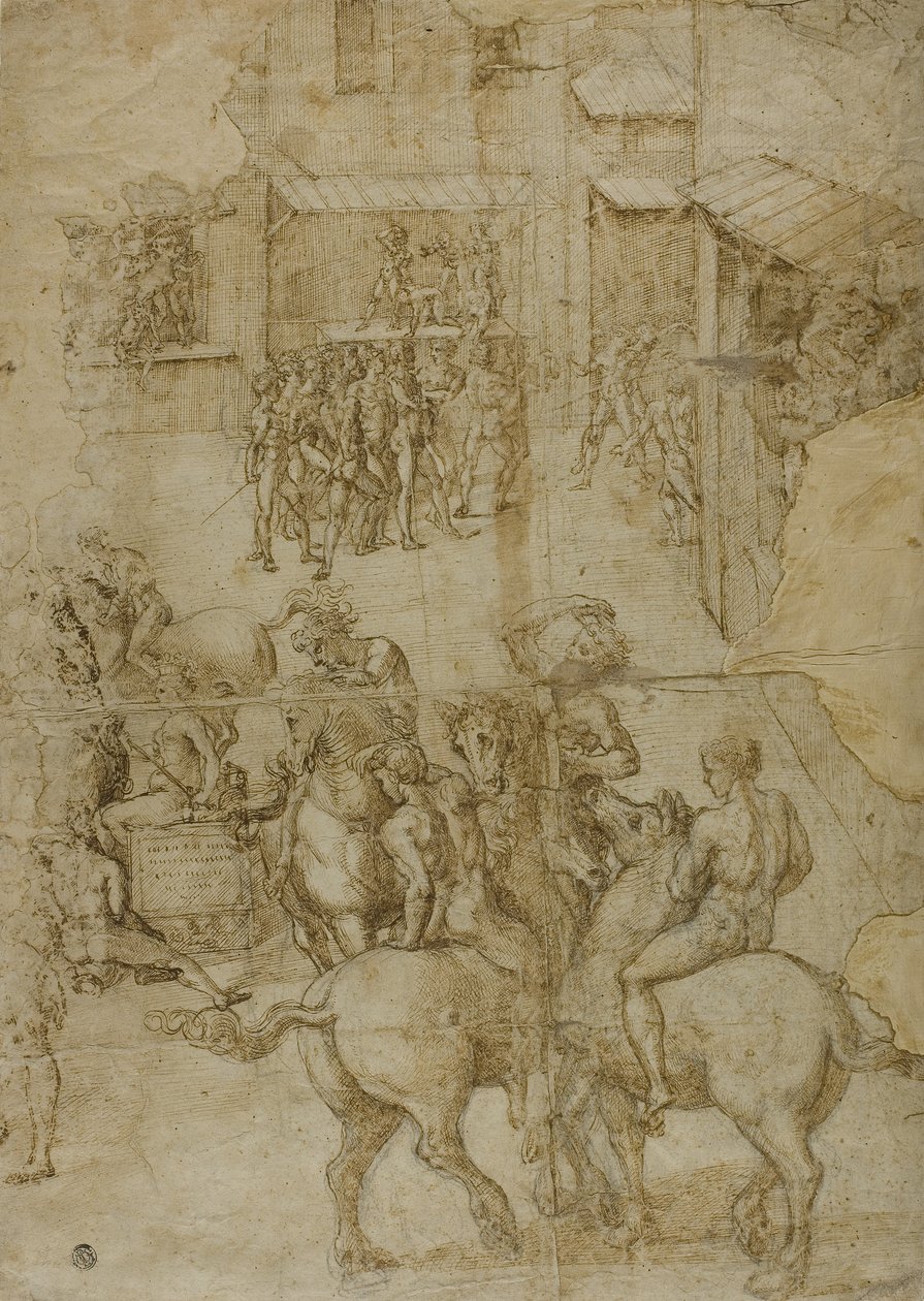 Desfile mitológico, 1528-29 de Girolamo Genga