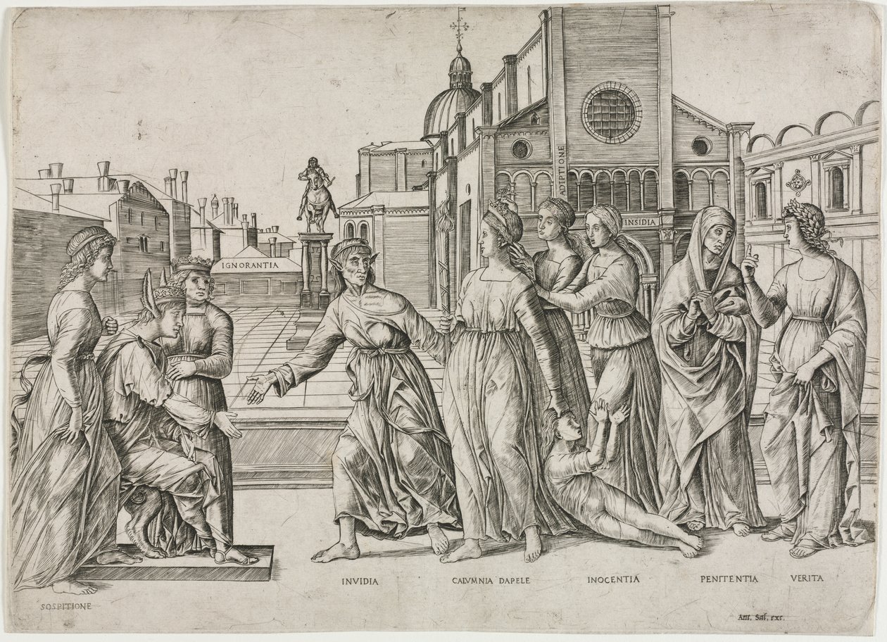 La calumnia de Apeles de Girolamo Mocetto