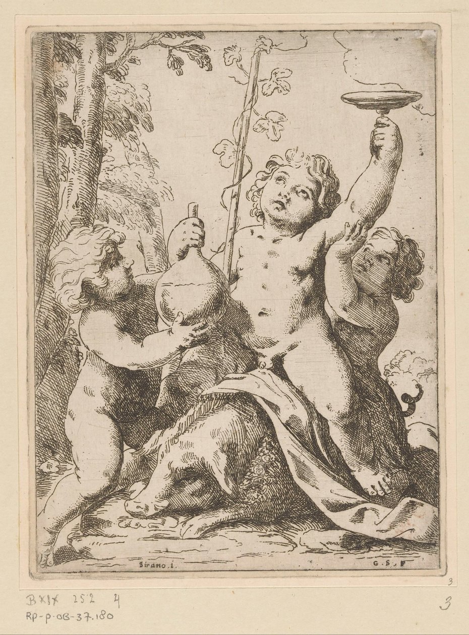 Bacanal con tres jovencitos de Girolamo Scarselli