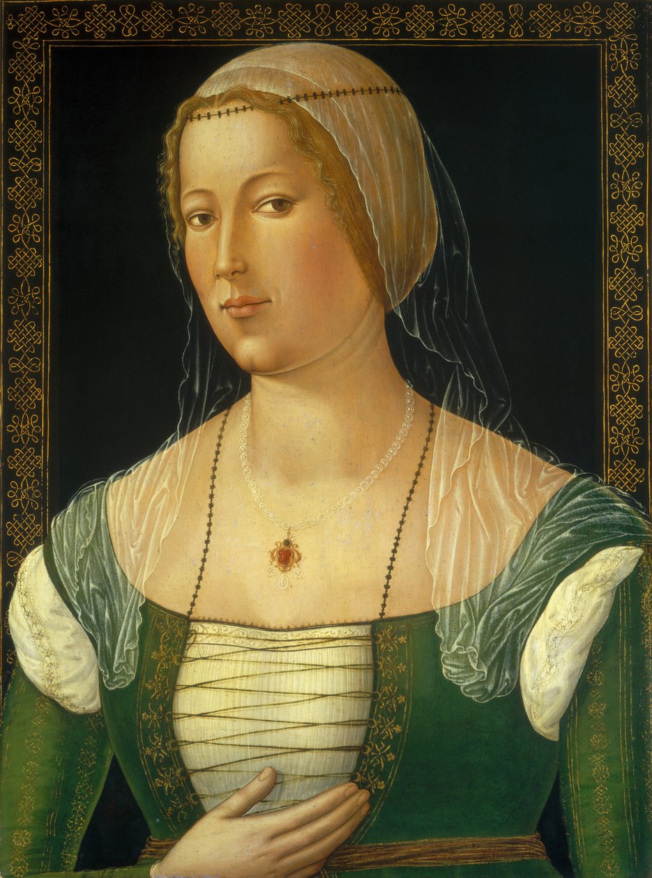Retrato de una Mujer Joven de Girolamo di Benvenuto