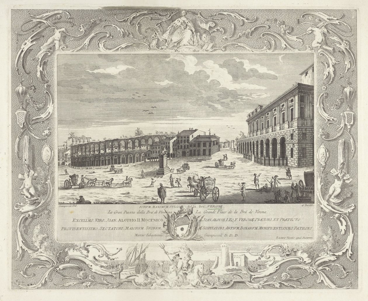 Piazza Bra en Verona de Giuliano Giampiccoli