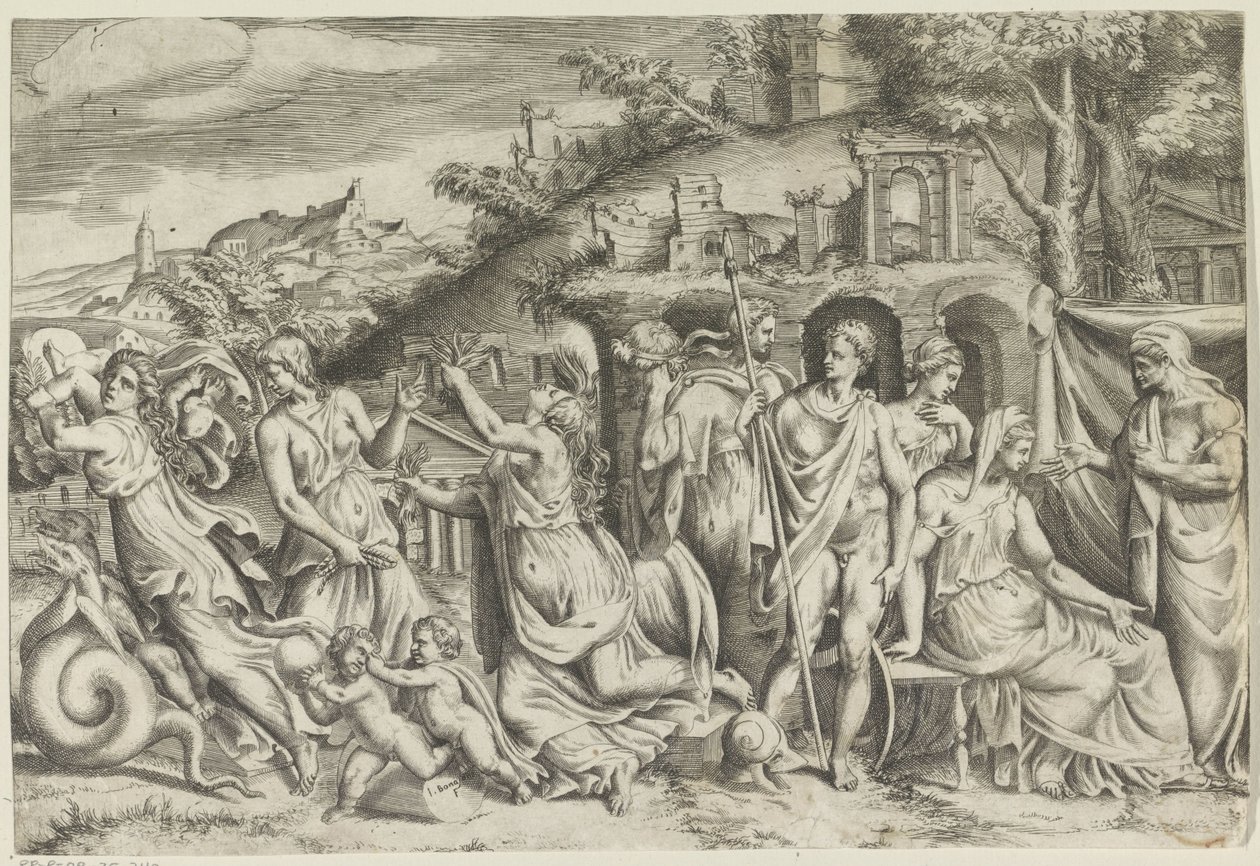 Jason en Medea de Giulio Bonasone