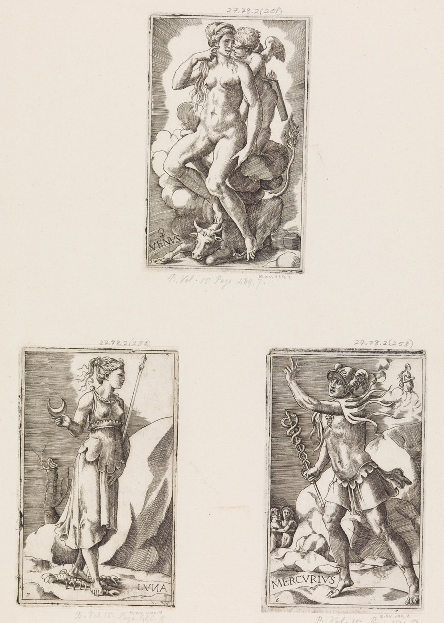 Mercurio, de Planetas, placa 6 de Giulio Bonasone