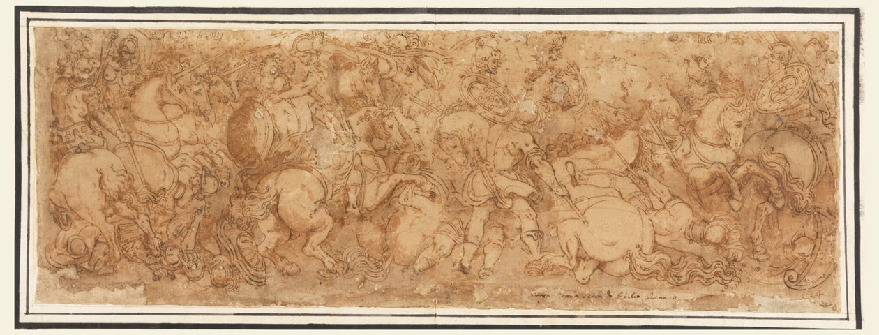 Escena de batalla de Giulio Romano