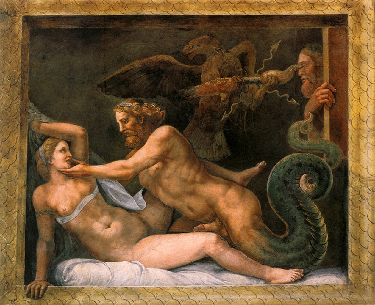 Júpiter y Olimpia, 1526-1534 de Giulio Romano