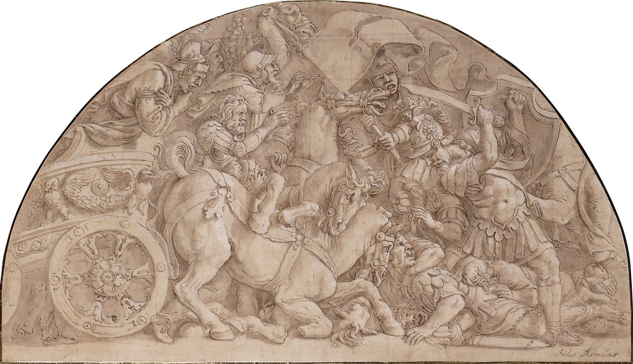 La Batalla de los Horacios de Giulio Romano