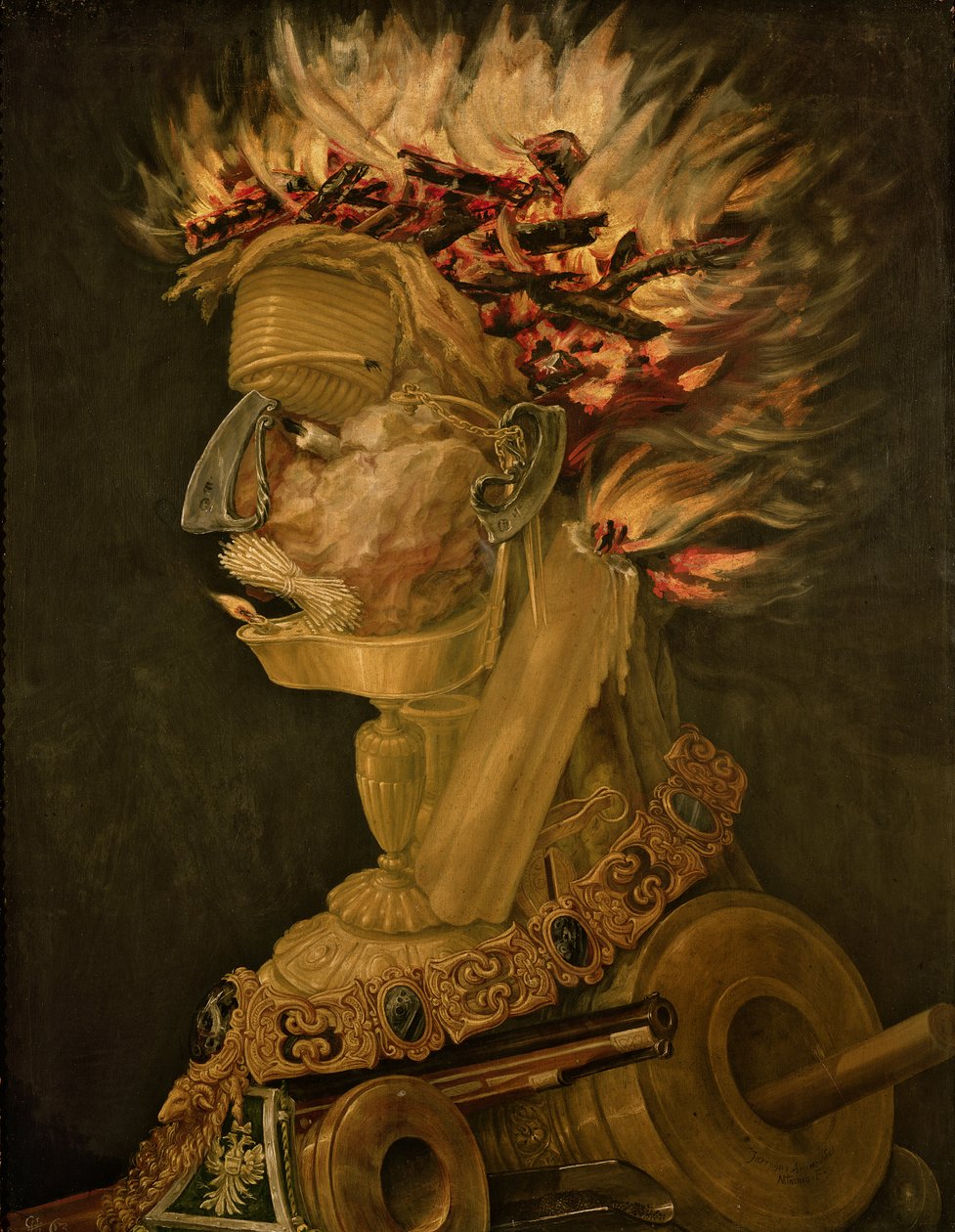 Fuego, 1566 de Giuseppe Arcimboldo