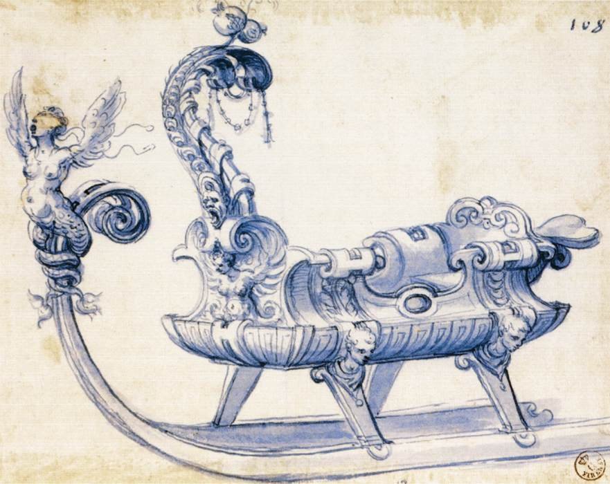 Boceto para un trineo de Giuseppe Arcimboldo
