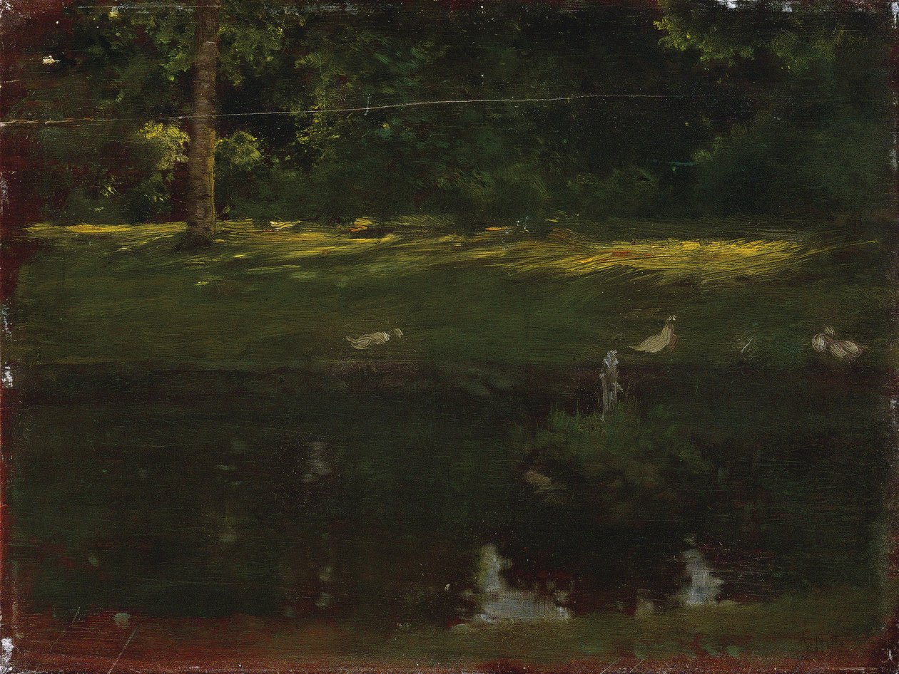 El estanque en el Bois de Boulogne, ca. 1875 de Giuseppe de Nittis