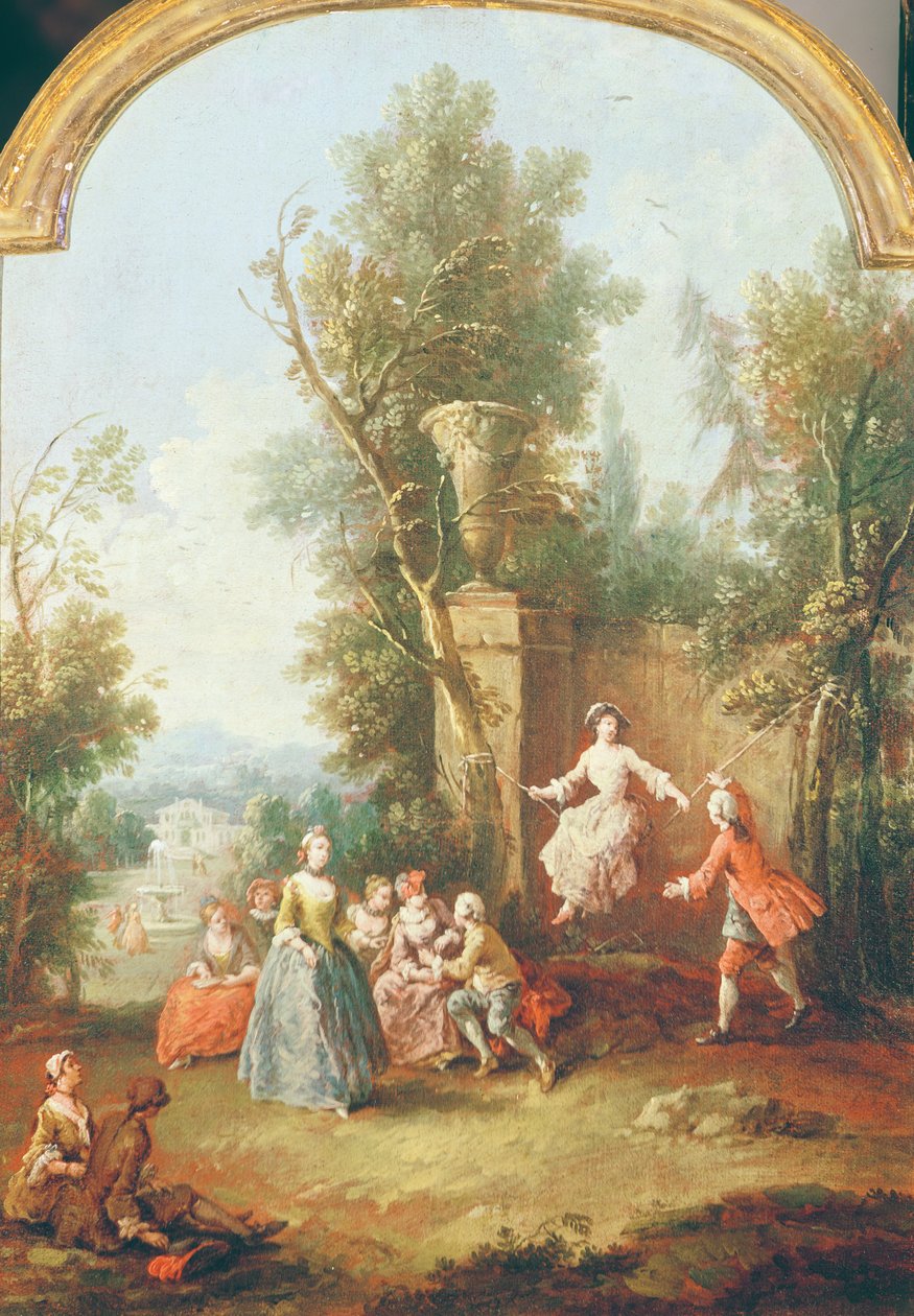 El columpio, c.1765-70 de Giuseppe Zais