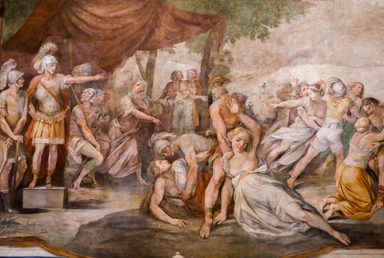 Violación de las Sabinas (detalle) de Giuseppe (1568 1640) Cesari