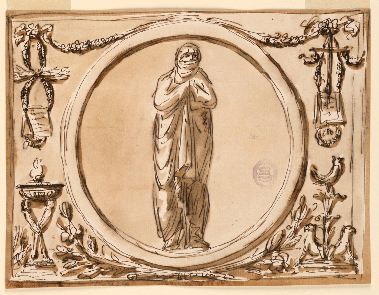 Decoración de un panel de Giuseppe Barberi