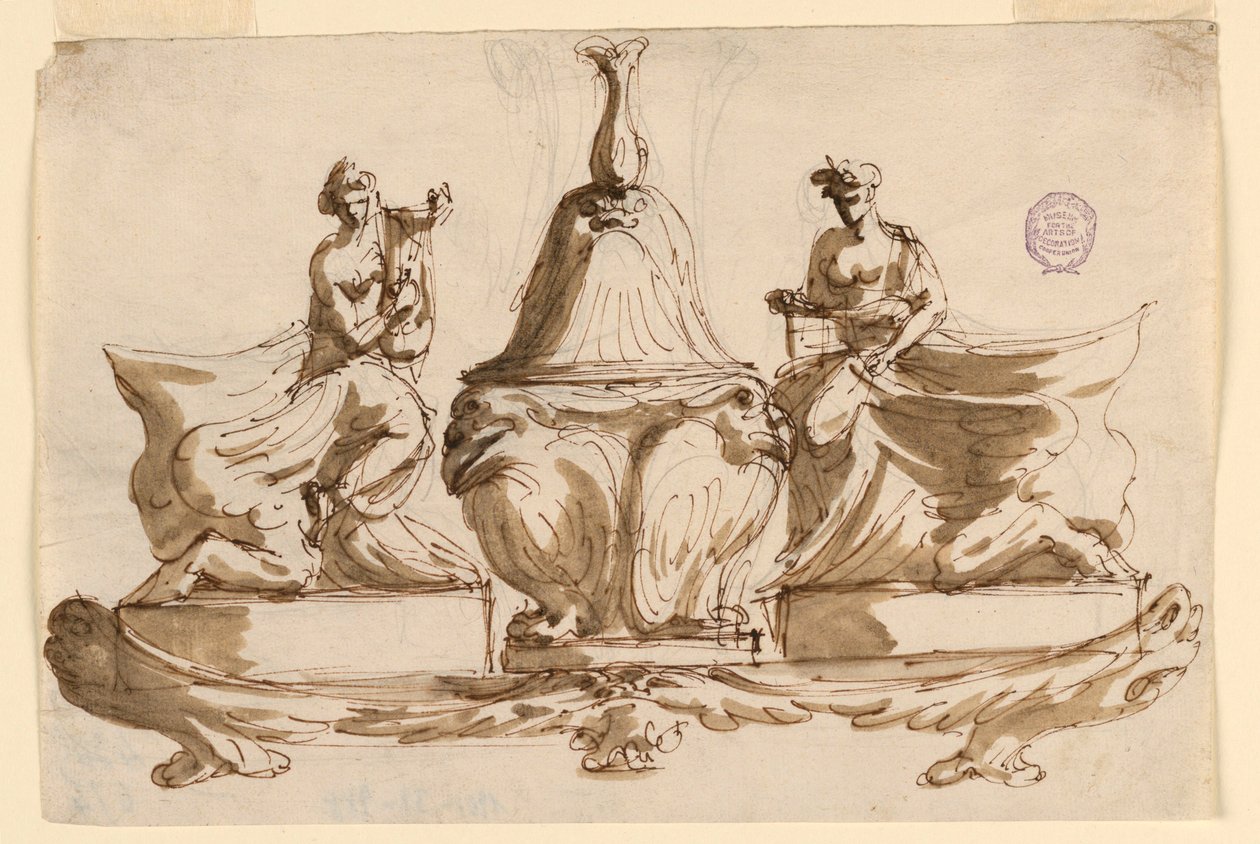 Diseño para un tintero de Giuseppe Bernardino Bison