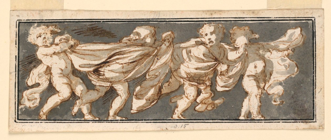 Friso con niños de Giuseppe Bernardino Bison