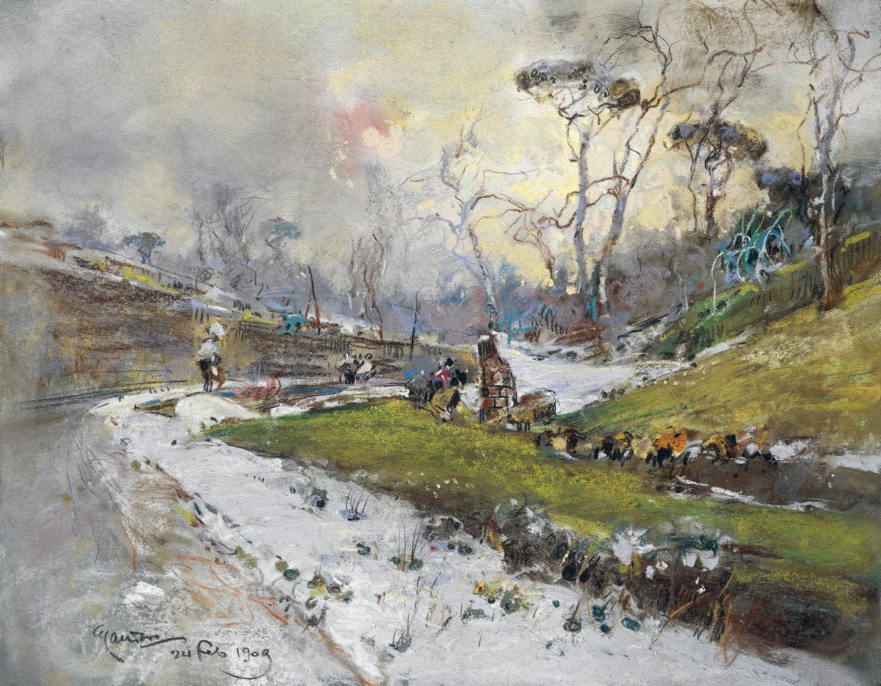 Paisaje con camino de Giuseppe Casciaro