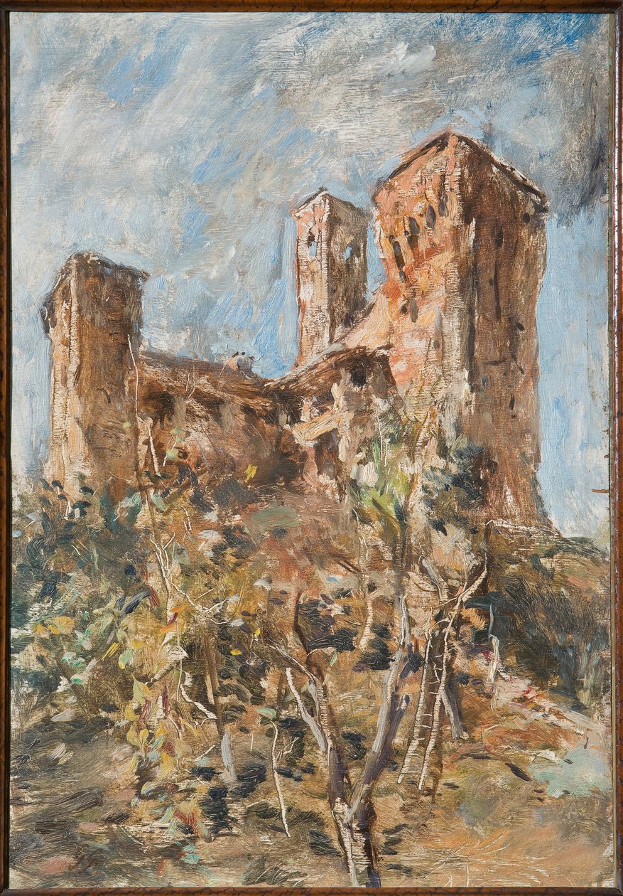 El castillo de Maranello (óleo sobre madera) de Giuseppe Graziosi
