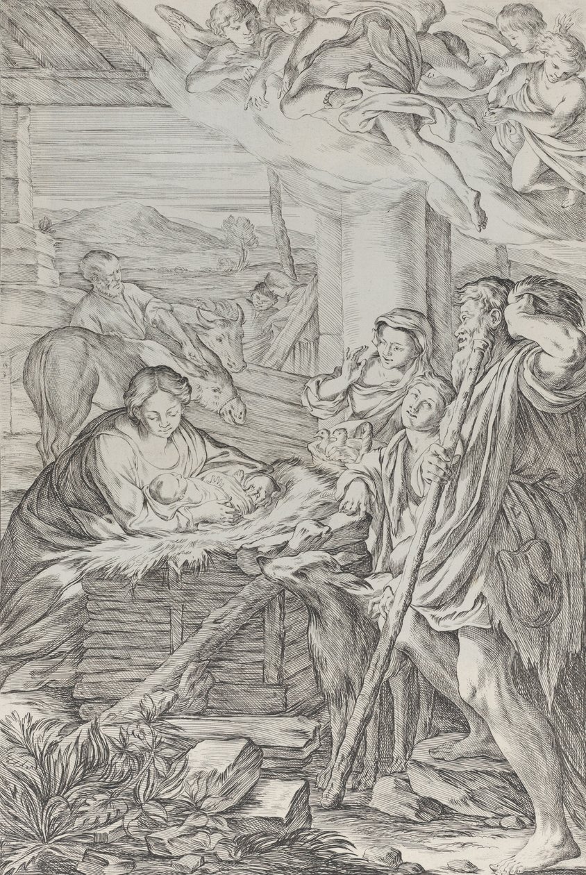 Adoración de los pastores, 1654-1718 de Giuseppe Maria Mitelli