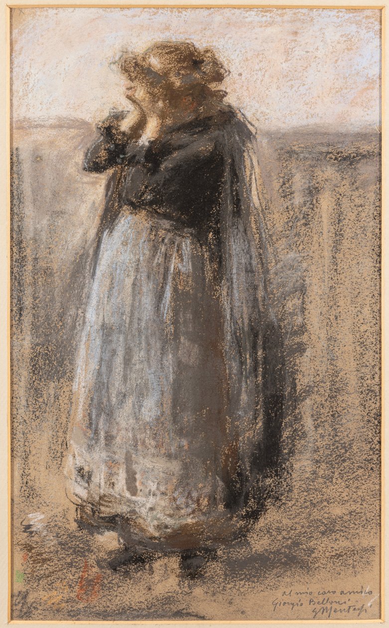 Tiempo triste (pastel sobre papel) de Giuseppe Mentessi