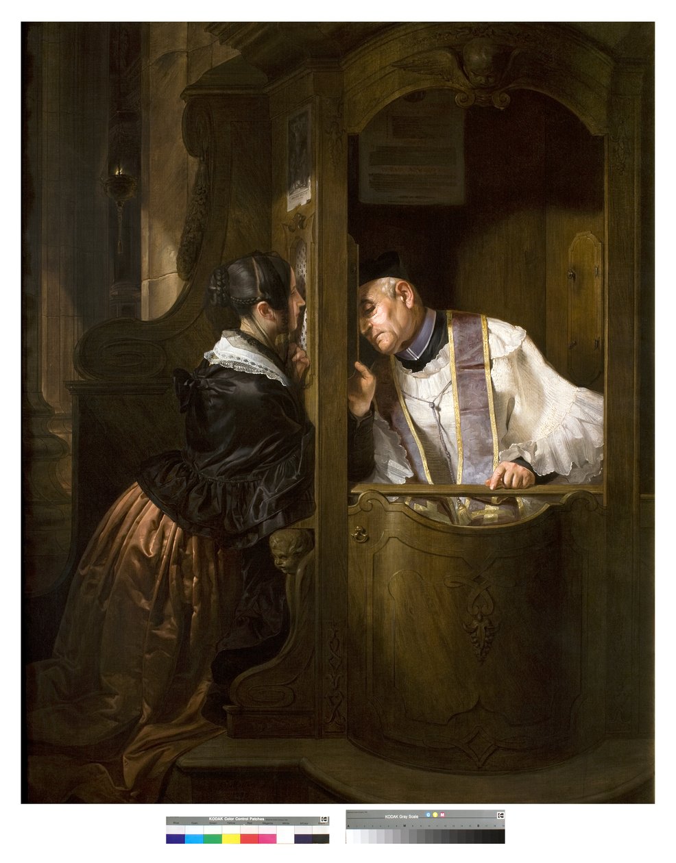 La confesión, 1838 de Giuseppe Molteni