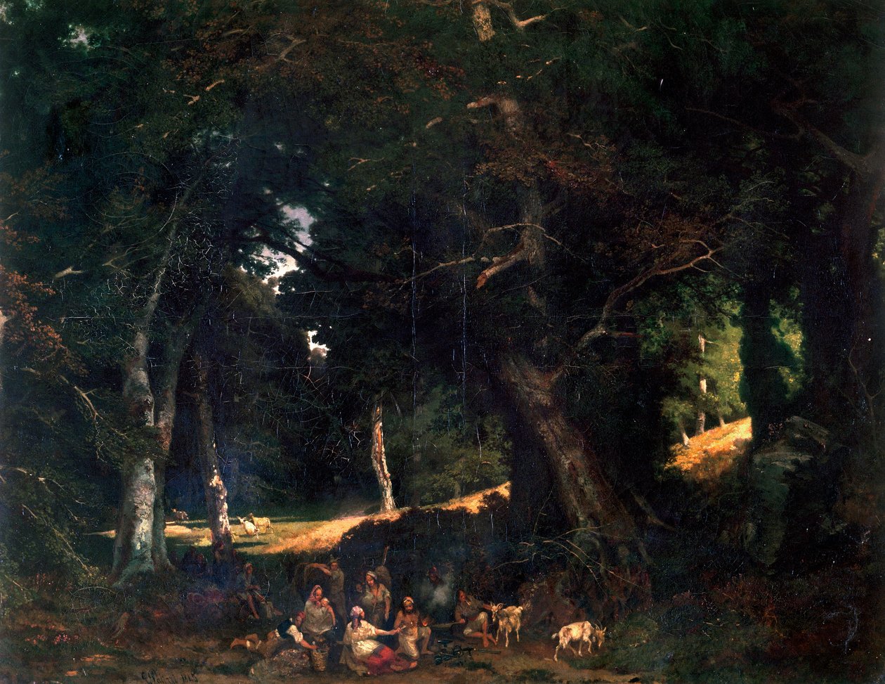 Bosque, pintado por Giuseppe Palizzi de Giuseppe Palizzi