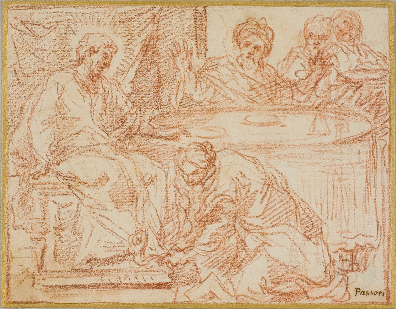 Magdalena lavando los pies de Cristo de Giuseppe Passeri