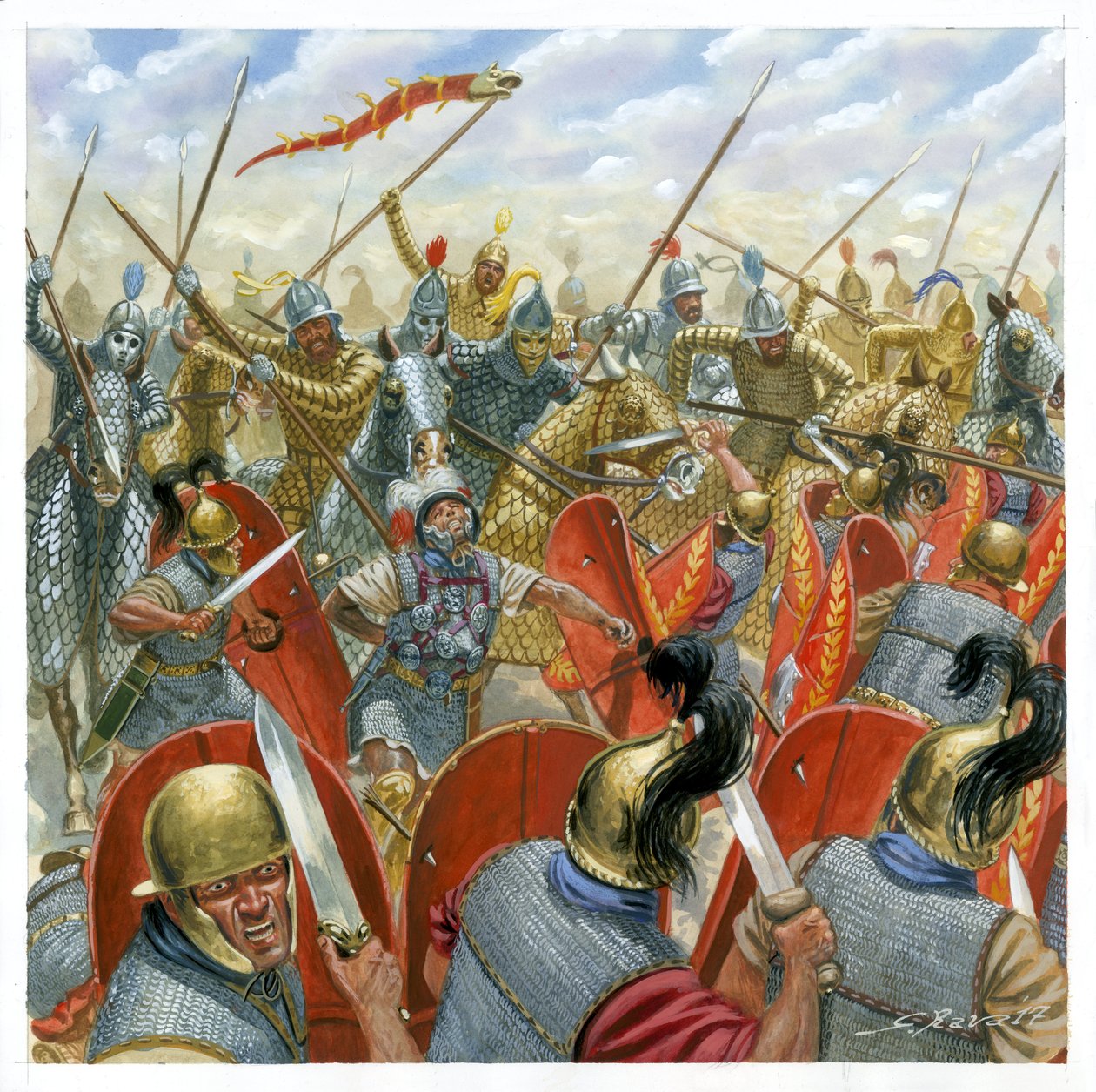 Batalla de Carrhae de Giuseppe Rava