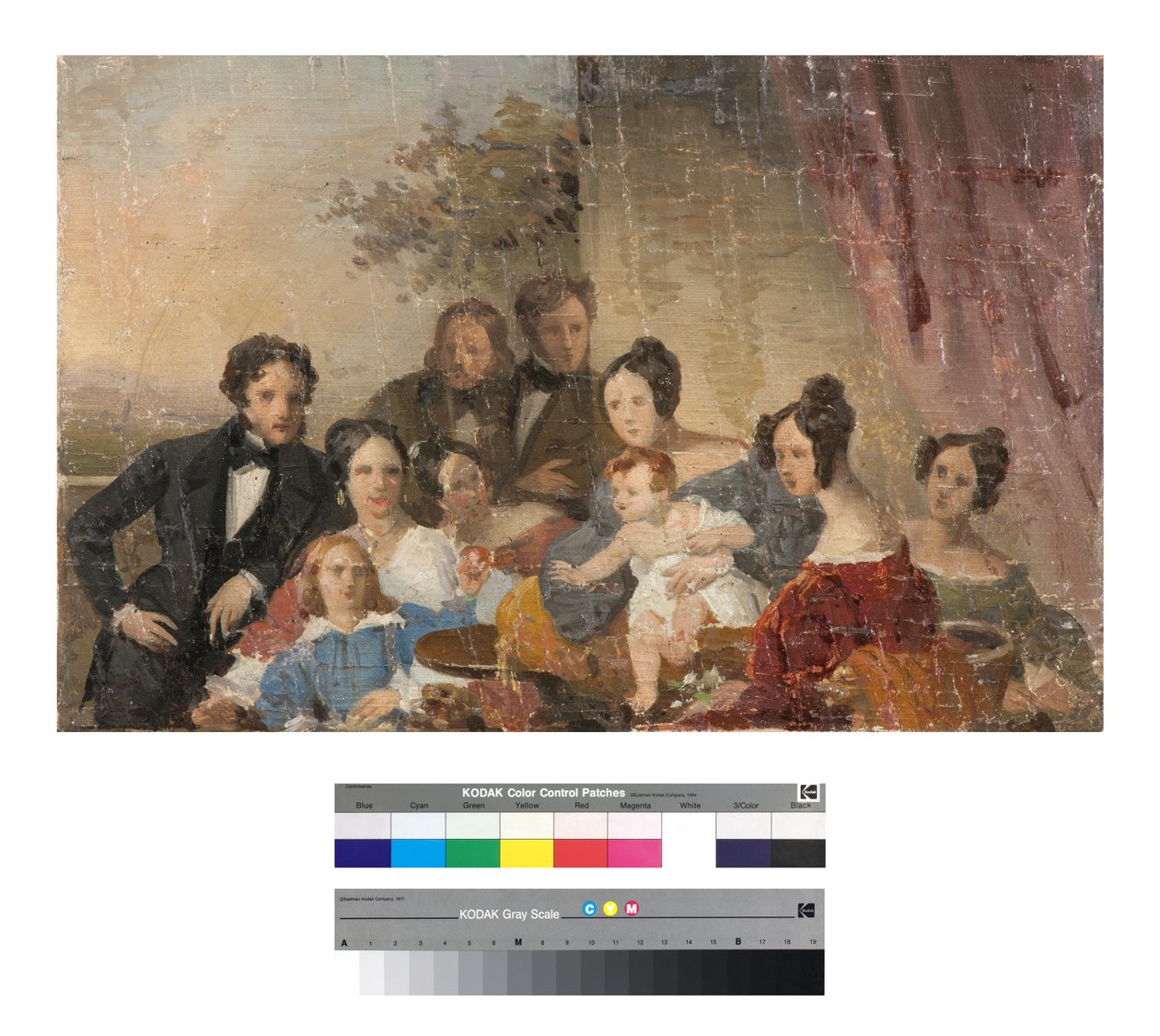 Familia Sinigallia, boceto, 1840s de Giuseppe Tominz