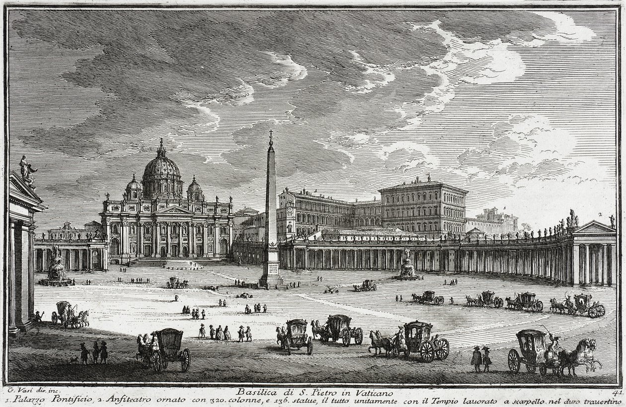 Basílica de San Pedro, Vaticano, c.1753 de Giuseppe Vasi