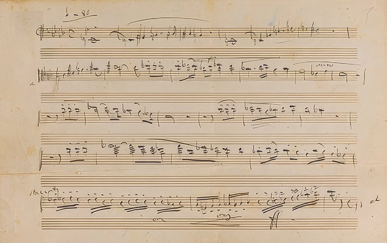 Manuscrito: Ópera Otello de Giuseppe Verdi