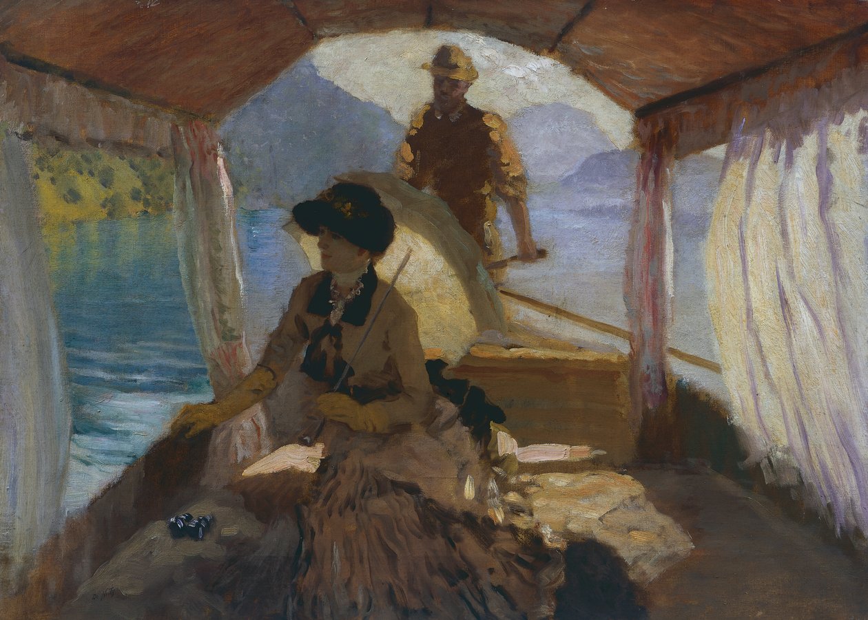 En el lago de Lucerna de Giuseppe or Joseph de Nittis
