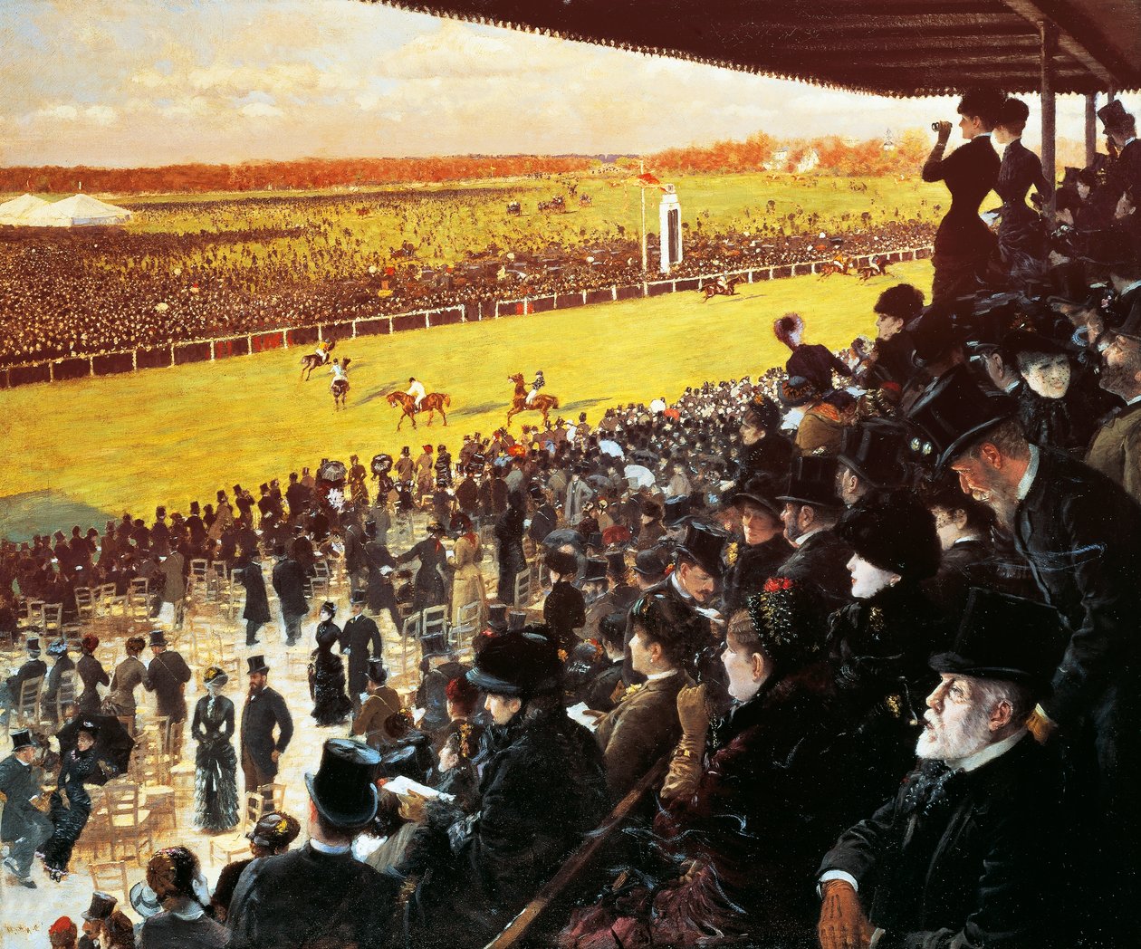 Carreras en Longchamps de Giuseppe or Joseph de Nittis
