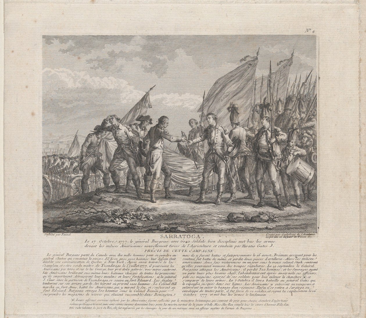 Saratoga 17 de octubre de 1777 de Godefroy
