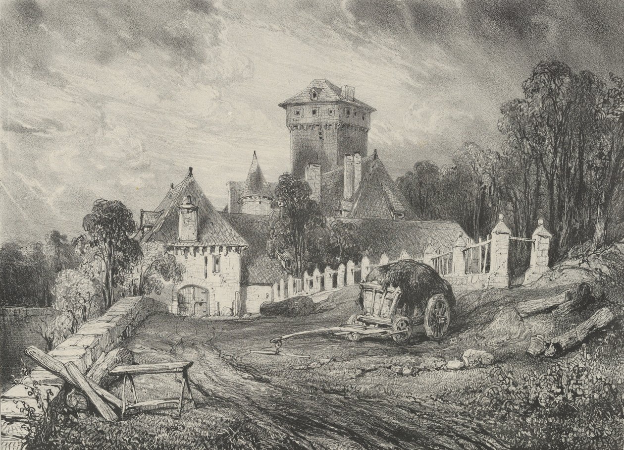 Château de Pesteil en Polminhac, 1832 de Godefroy Engelmann