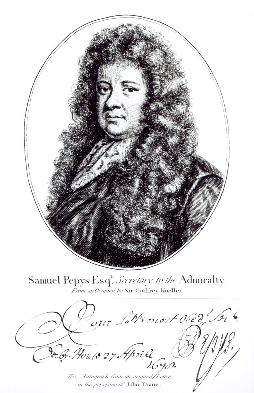 Samuel Pepys (1633-1703) de Godfrey Kneller
