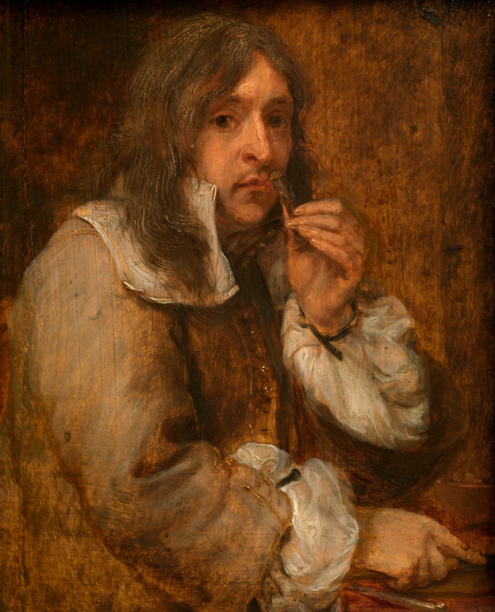 Olor (óleo sobre panel) de Gonzales Coques